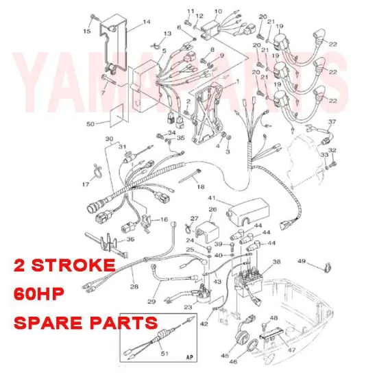 WASHER PLATE FOR YAMAHA SEATAN 2 STROKE 60HP OUTBOARD ENGINE SPARE PARTS