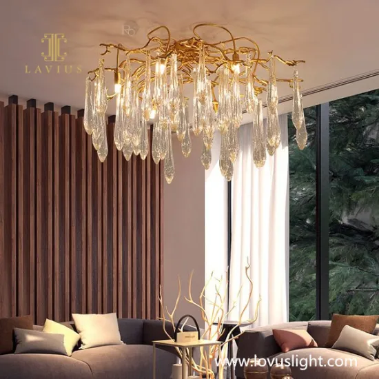 Villa creative water drop shape chandelier living room dining room kitchen modern crystal chandelier
