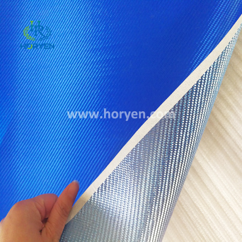 Hochwertiges blaues Glasfaser -Tuch von blauem rotem grünen Glas