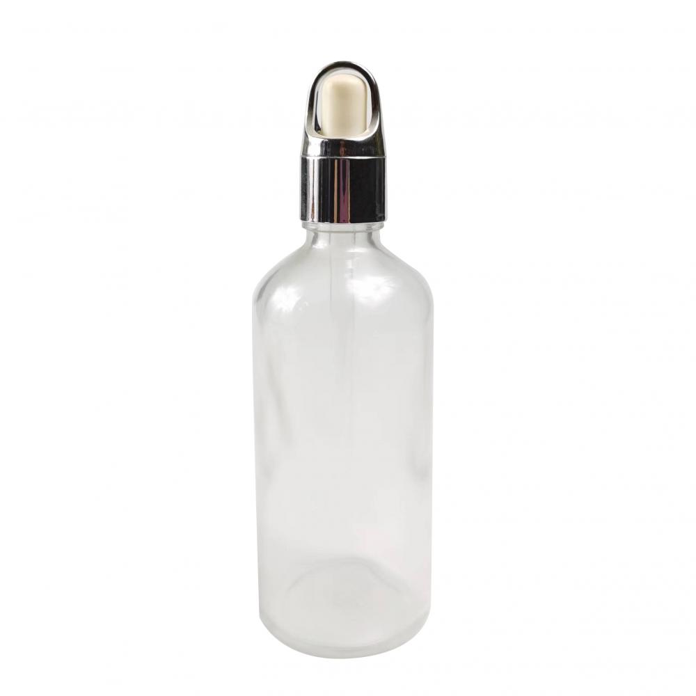 Essential oil glass dropper bottle transparent