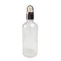 Essential oil glass dropper bottle transparent