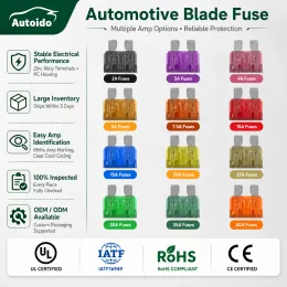 Standard ATC ATO Blade Fuse PC (1A,2A,3A,5A,7.5A,10A,15A,20A,25A,30A,35A,40A) 32V Car Fuse Holder Truck RV Automotive Motor
