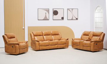 Brown Reclining Sectional Sofa Set