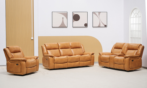 Set de sofá seccional reclinable marrón