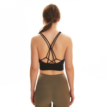 Soutien-gorge de yoga personnalisé nouveauté couleur unie