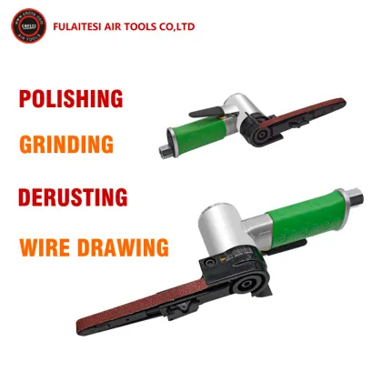 Industrial Pneumatic Handheld Belt Grinder - Angle Wind Grinder for Polishing