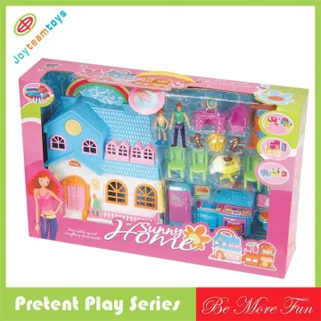 happy mini villa toys JTH40220 children mini house model