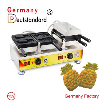 Pineapple shape ice cream cone waffle machine