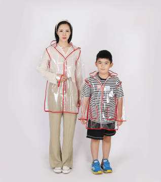 All season adult outdoor hiking Waterproof color customized translucent single person TPU raincoat