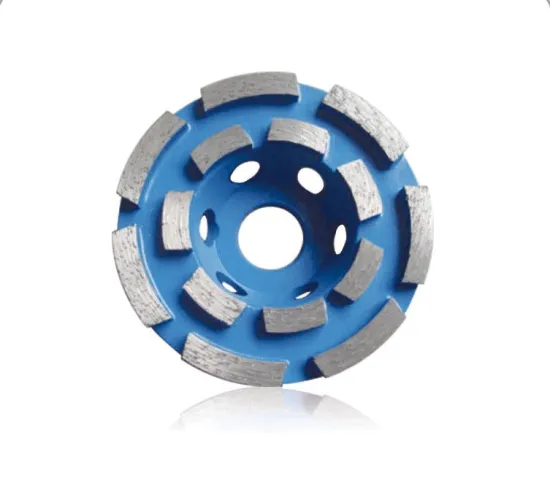 Double row diamond cup wheel for concrete