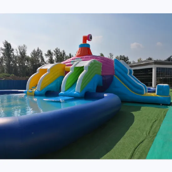 Factory Inflatable Water Park: Submarine Theme with Dual Water Slides and Pools