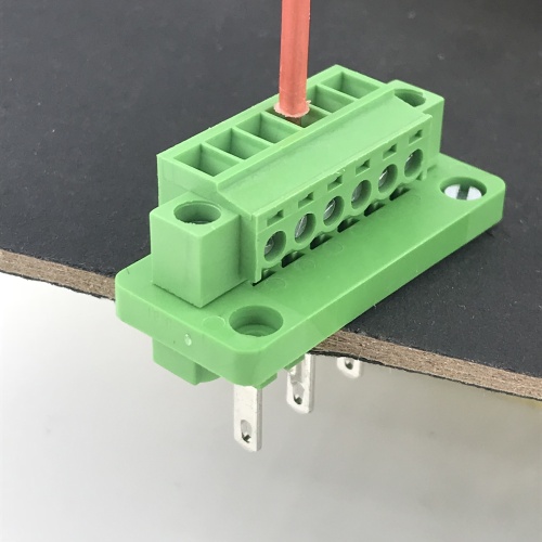 6 pin through wall mounting pluggable terminal block