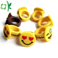 Emoji Emoticons Silicone Rings Cartoon Anneaux Enfants Mignons