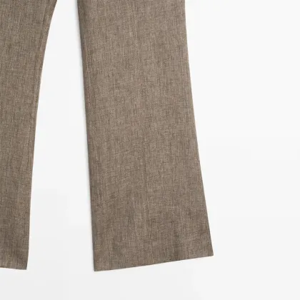 Woman's 100% linen flared pants
