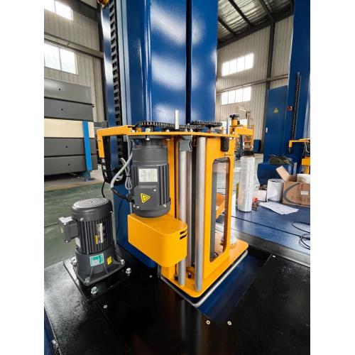 Auto cutter pre-stretch turntable front film carriage wrapping machine