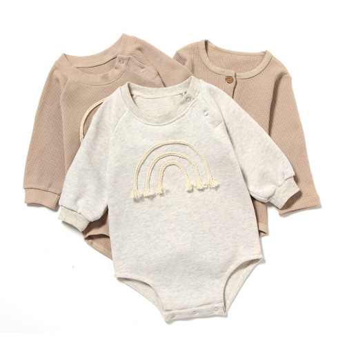 Baby Spring Long Sleeve Waffle One Piece