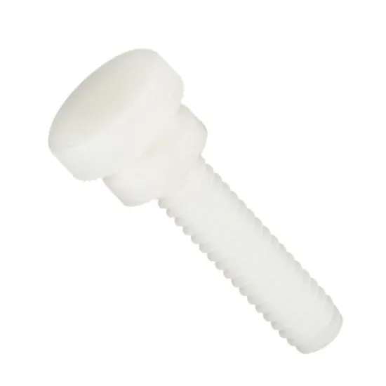 Metric Coarse Nylon Knurled Head Thumb Screw, Thumb Drive, Flat Point