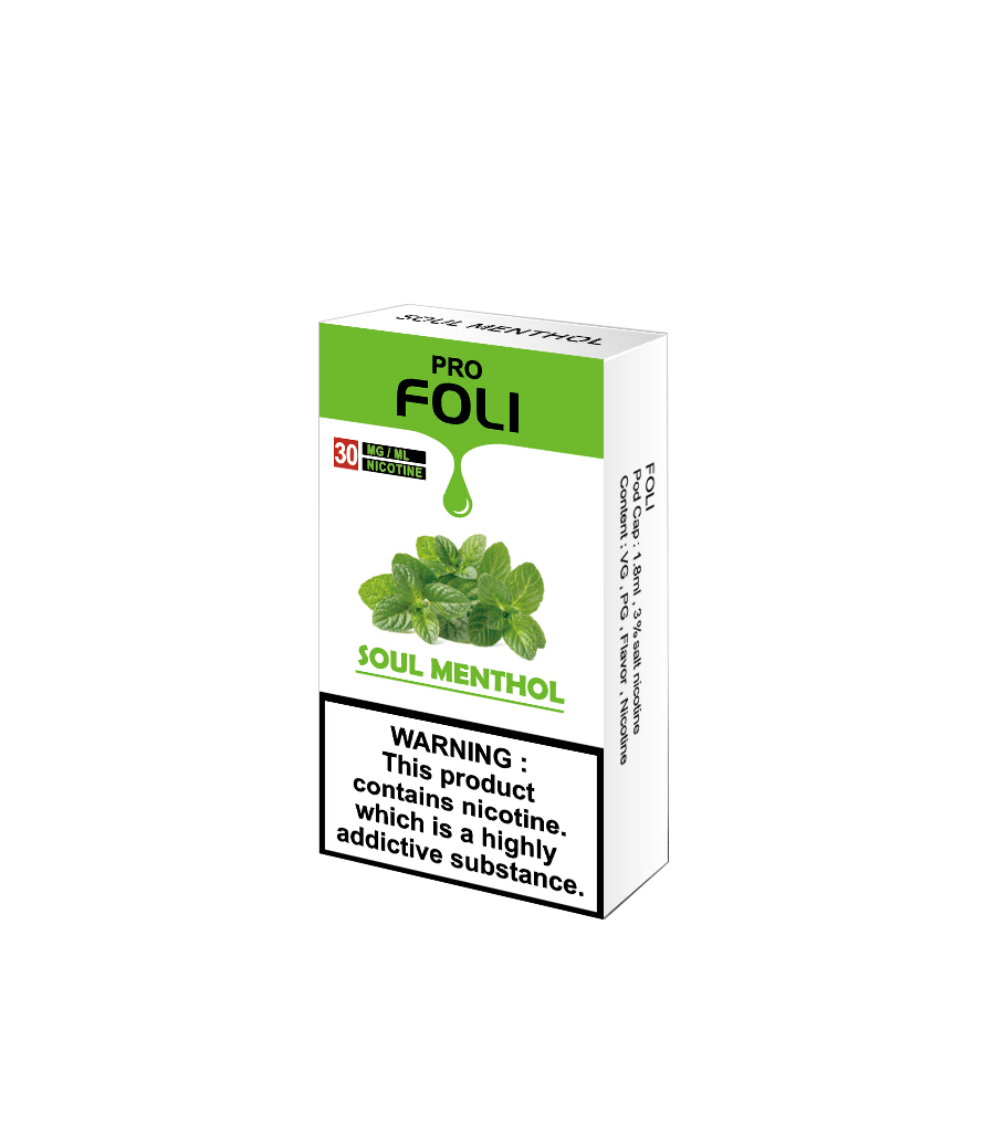 Soul Menthol Hot Foli Pro vape Pod por atacado