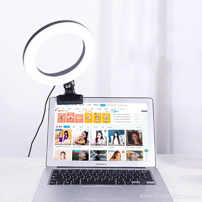 6" Led Desktop Mini Ring Light with clamp