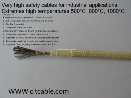 1000 Celsius Degree Cable for Industrie