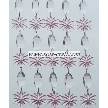 Mooie heldere bloem en ovale acryl kerstboom decoratieve kralen Garland