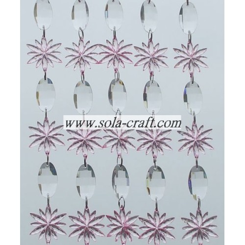 Mooie heldere bloem en ovale acryl kerstboom decoratieve kralen Garland