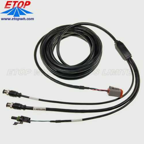 gegoten waterdichte M12 kabel met 1to3 split SR