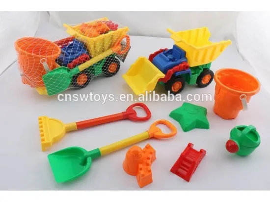 big bag beach toy car sand mold long shovel tool set