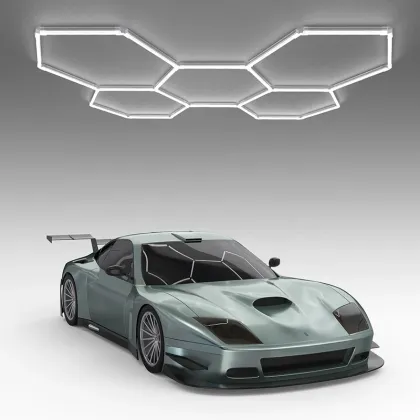 Hexagonal Honeycomb LED Garage Ceiling Lights