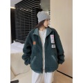 Shake-grain fleece two-sided wear jacket