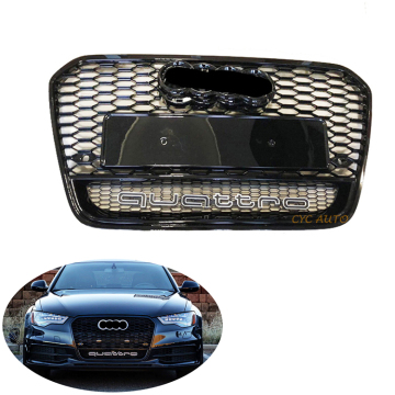 ABS Material Black C7 RS6 Honeycomb Mesh Pumper Pumper Grille لـ Audi A6/S6 2013-2015