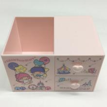 Plastic storage box with drawer