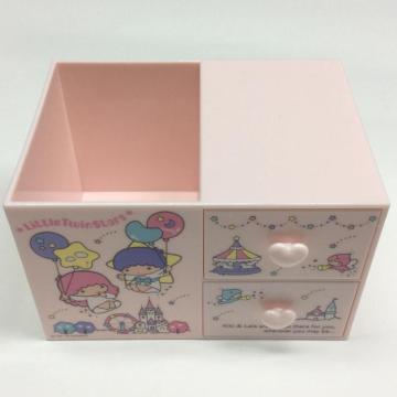 Plastic storage box with drawer