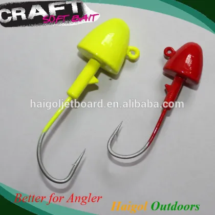 Self color or painting color jig head hook lead weight jig hook