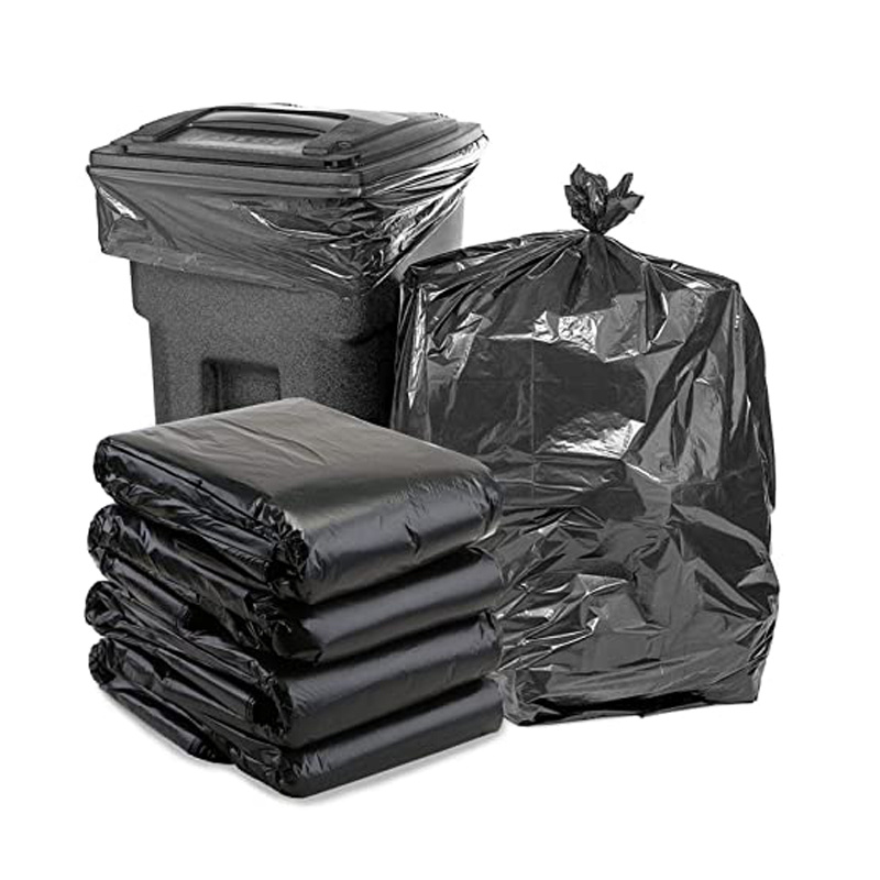 Cheap HDPE LDPE Can Liner Black Plastic PE Garbage Bag Trash Bag