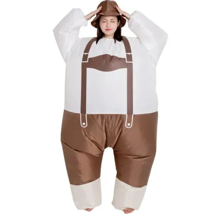 Adult Oktoberfest Inflatable Overalls Costume for Halloween Party
