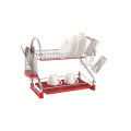 2 tier kitchen dish rack with S shape