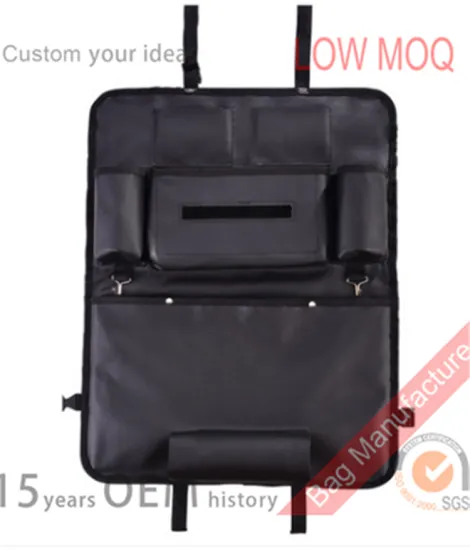 Fabric wall hanging storage bag for car Luxury leather