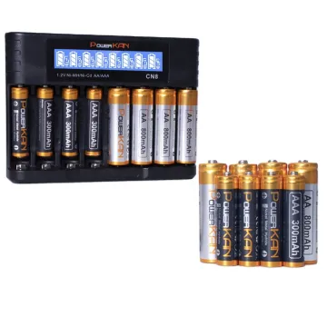 CN8 1.5V/1.2V Type-C Fast Charging Battery Charger Set for AA/AAA Ni-MH Batteries - Suitable for Smart Devices
