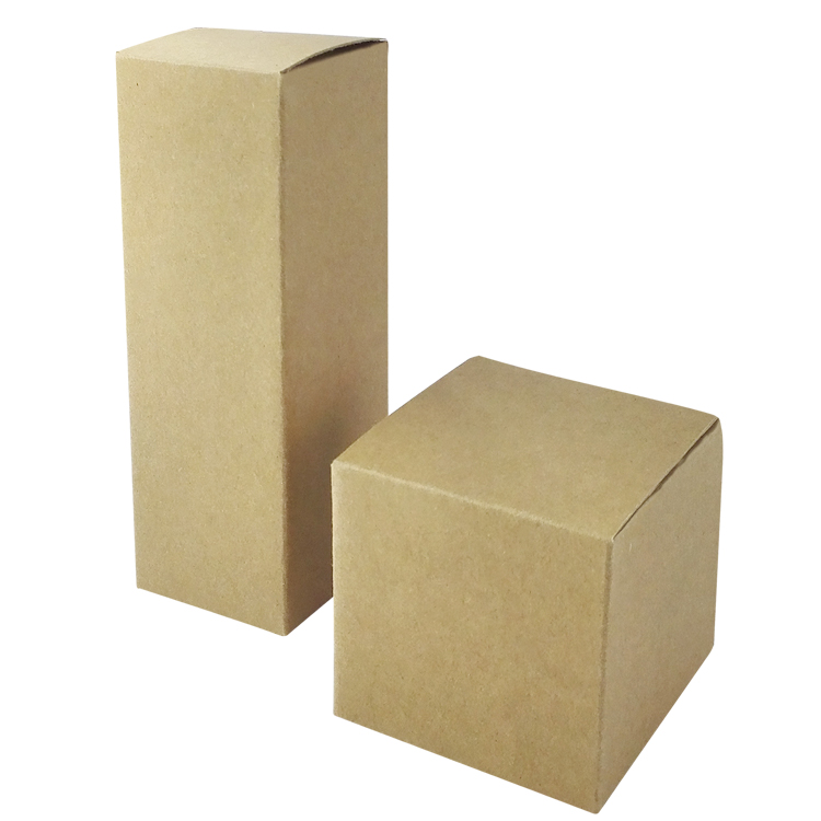  Custom different size small brown kraft gift paper box