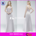 CE1043 Único Simplesmente Made in China Long Chiffon Prata Vestidos dama de honra