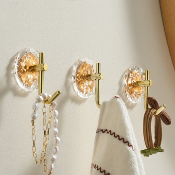 Nail-Free Acrylic Luxury Viscotic Clothing Hook for Bathroom and Kitchen Towel Wall
