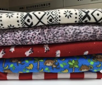 100% Polyester Polar Fleece with Printed Fabric