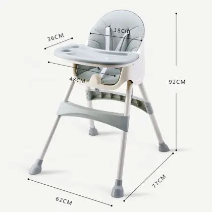 Versatile Kids Dining Chair: Foldable Baby Feeding Chair & Baby Rocker Combined