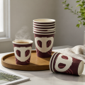 Uso de bebidas Taza de papel con mango de té y café de 8 oz
