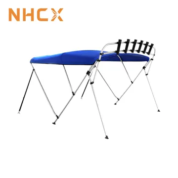 Black Aluminum Round Tube Boat Accessory: Five Holes Nylon Fishing Rod Holder