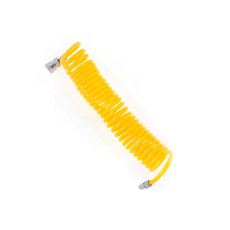 High Pressure 5x8mm PU Polyurethane Flexible Spring Tubing Hose Pipe with Quick Connector: Durable and Efficient Fitting Solutio