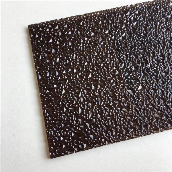 feuille de polycarbonate en relief texturé en plastique