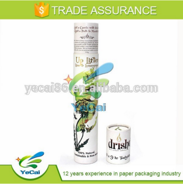 Round recycled paper cardboard tubes packaging design box for candle
