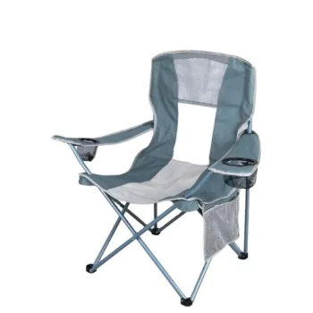Durable Aluminium-alloy Folding Camping Chair with Double Cup Pockets